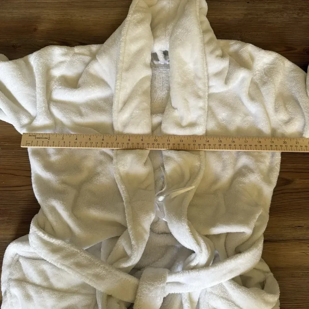 Aerie American Eagle Women’s White Smooth Plush Robe Women’s M/L Good Condition